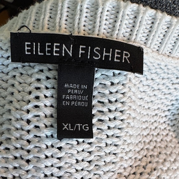 Eileen Fisher White Crew Neck Sweater size XL organic cotton - Picture 5 of 6